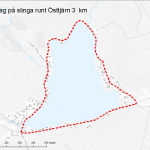 Karta över motionsrundan Östtjärn runt